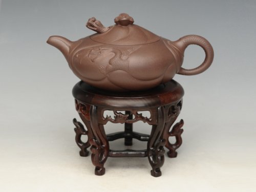 张佩紫砂壶 鱼化龙   容量：380cc 