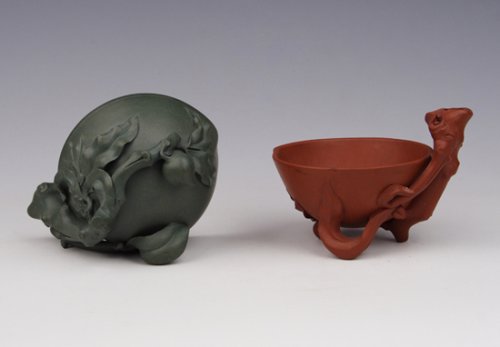 潘月初紫砂壶 桃杯 