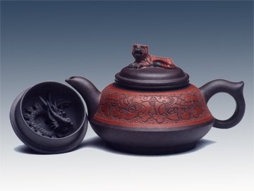 周鹏甲紫砂壶 藏龙卧虎壶 