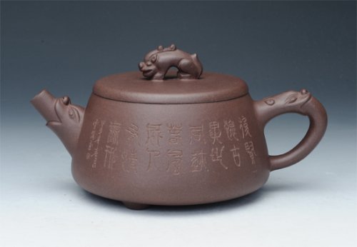 周建伟紫砂壶 龙石瓢 