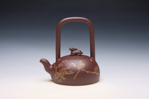 闵华萍紫砂壶 提月 