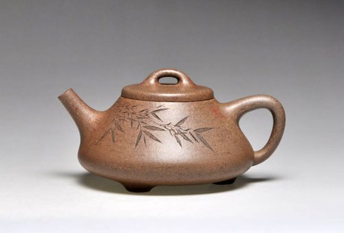 吴建平紫砂壶 全手工《子冶石瓢》 泥料：段泥 容量：260 