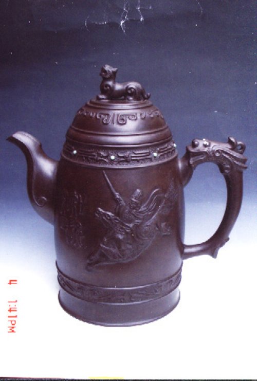 韦钟云紫砂壶 将军壶 