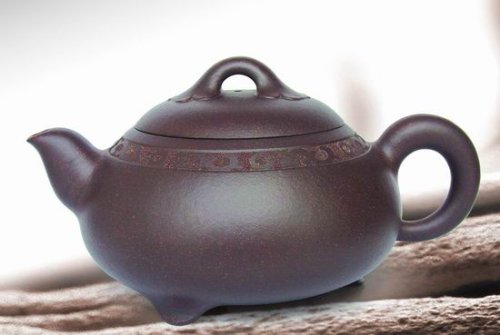 汪梅芳紫砂壶 三脚如意 