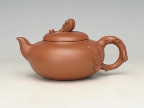 庄涵紫砂壶 佛手柿圆 