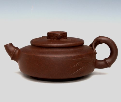 应晨霞紫砂壶 竹报平安 