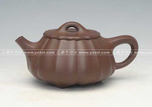 范望南紫砂壶 筋纹石瓢 