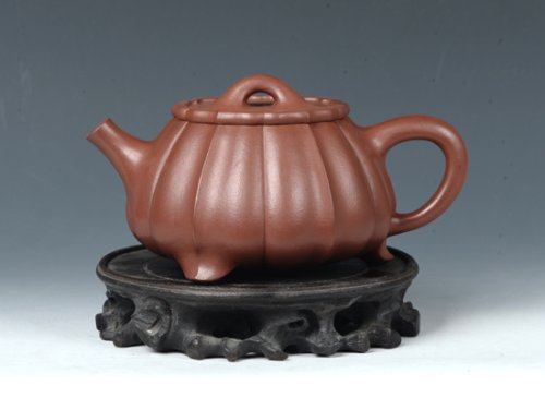殷阿根紫砂壶 锦囊石瓢 