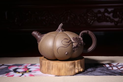 夏瑞娟紫砂壶 南瓜壶 