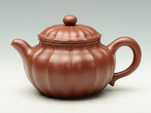 邵文紫砂壶 仿古筋瓢 