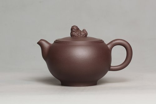 王真铮紫砂壶 狮球 