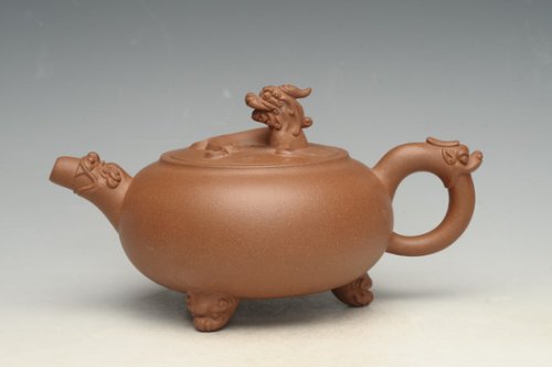 储栋平紫砂壶 苍龙教子 