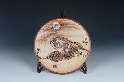 汪成琼紫砂壶 紫砂艺术盘 