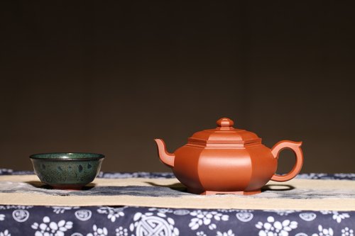 周庚大紫砂壶 六方华灯 