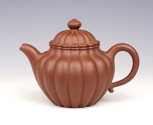 狄新陶紫砂壶 菊瓣壶 