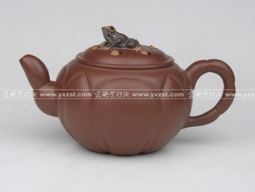 何军紫砂壶 莲花韵壶 