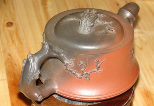 蒋美平紫砂壶 窑变梅桩 