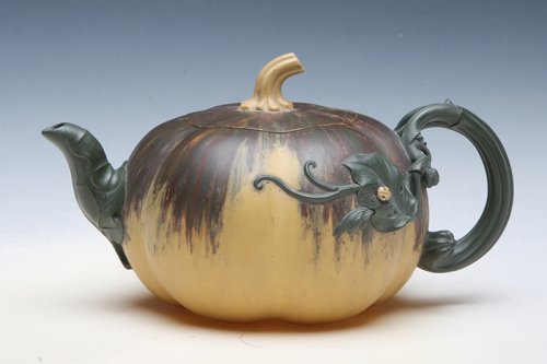 储彩琴紫砂壶 七彩南瓜 