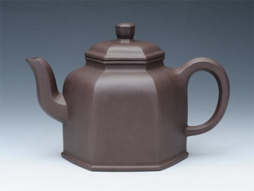 邵文紫砂壶 六方金钟 