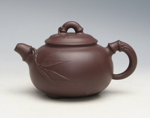 尹红英紫砂壶 三脚竹韵 