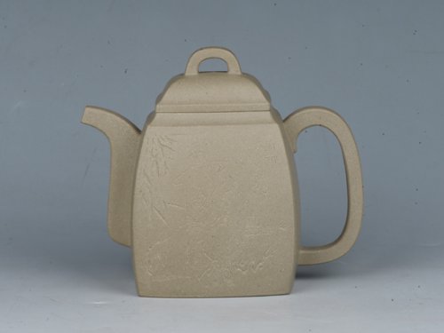 潘雪峰紫砂壶 汉方 容量：350cc 泥料：本山绿泥 