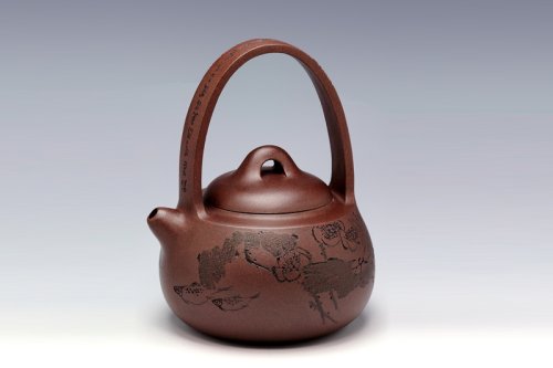 储立之紫砂壶 晶泉提梁 