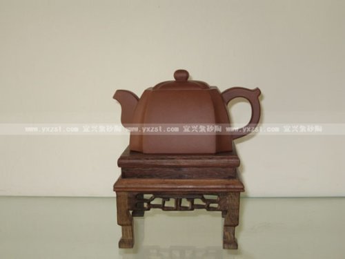 周伟平紫砂壶 抽角四方 