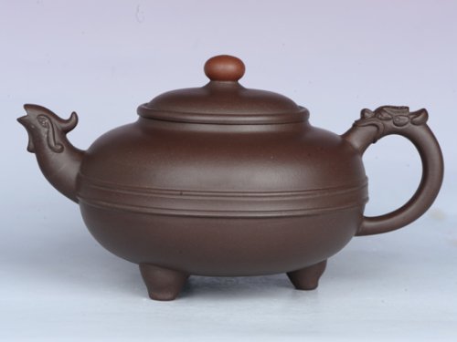邵文紫砂壶 龙凤戏珠 