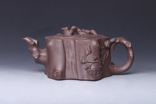 谈敏紫砂壶 松鼠葡萄桩矮 