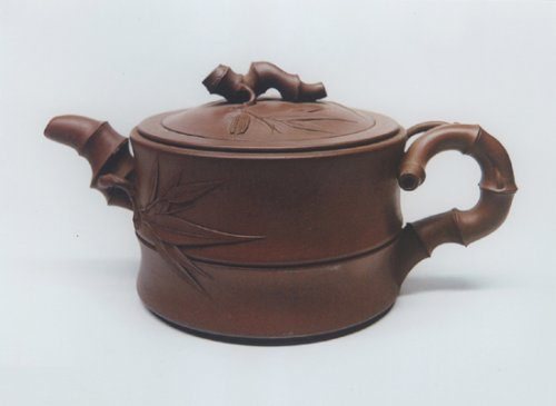 周俊鹏紫砂壶 竹段 