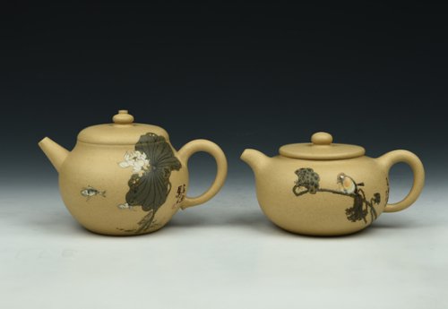 吴欢(大)紫砂壶 如意对壶 