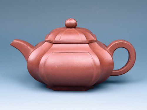 张丽妹紫砂壶 四方侧角 