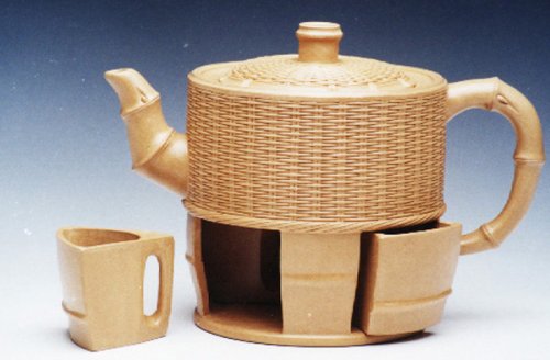 唐伯琴紫砂壶 紫砂竹编 