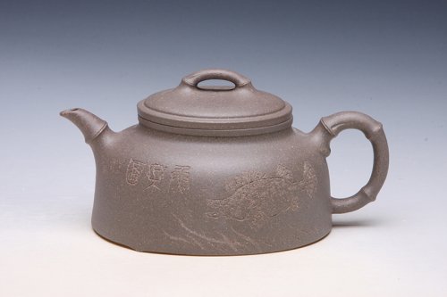 吴东瑾紫砂壶 鱼罩 