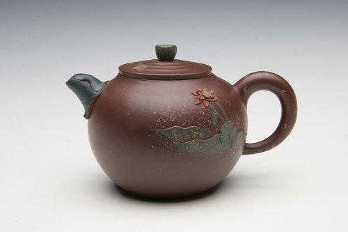 赵曦鹏紫砂壶 荷塘情趣 