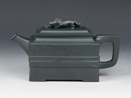 邵文紫砂壶 青狮 