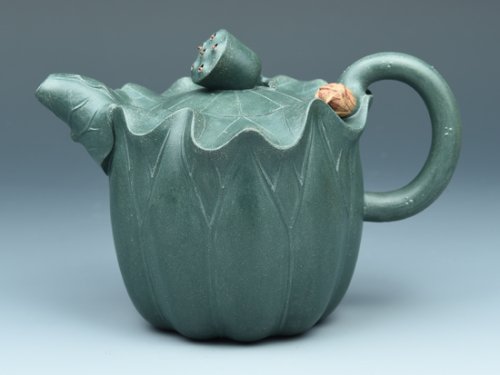 朱菊华紫砂壶 荷叶莲蓬 