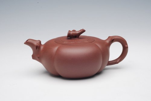 陈健紫砂壶 柿扁 