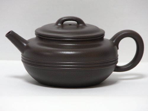 张太友紫砂壶 三线扁壶 