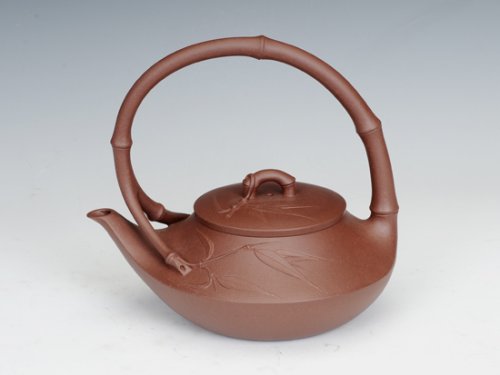 周建芬紫砂壶 春竹提梁 