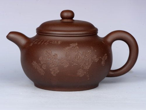 范文云紫砂壶 圆形 