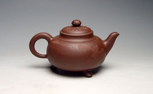 沈寅华紫砂壶 三脚如意壶 