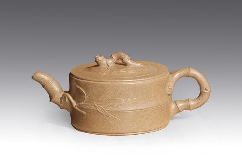 丁洪顺紫砂壶 竹段 