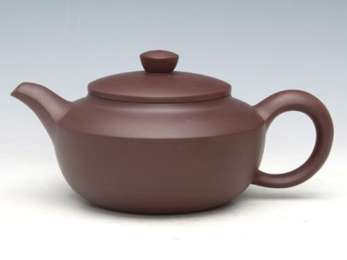 朱新南紫砂壶 合扁（紫泥）400ML 