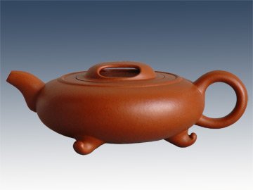 王惠中紫砂壶 朱砂石圆 