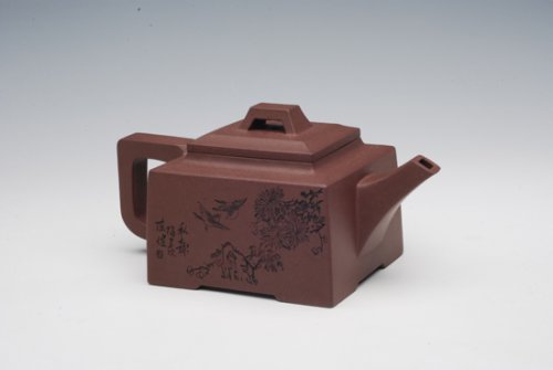 陈健紫砂壶 四方桥顶 