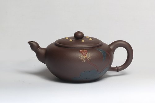 紫砂壶 荷花莲子 