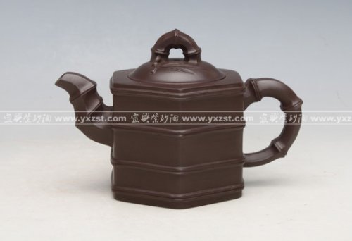 陈盘新紫砂壶 竹节壶 