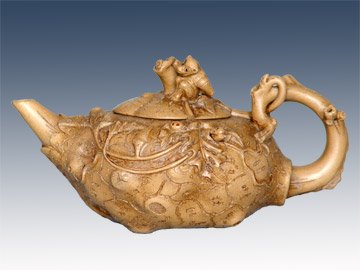 潘孟华紫砂壶 金猴供春 