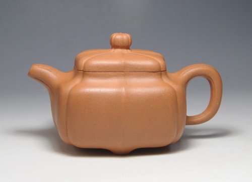 许腊美紫砂壶 四方筋囊 